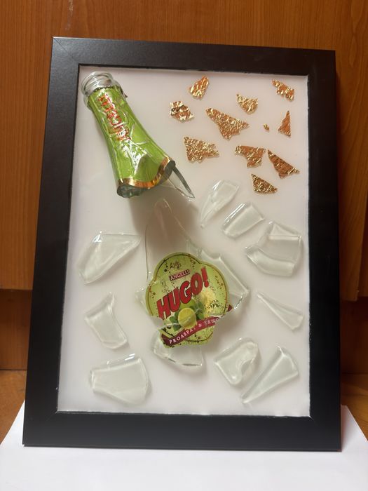 Tablou din rasina - sticla Hugo sparta handmade