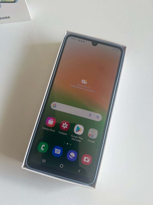 Чисто нов Samsung Galaxy A33 5G (Awesome Blue) + Прозрачен кейс