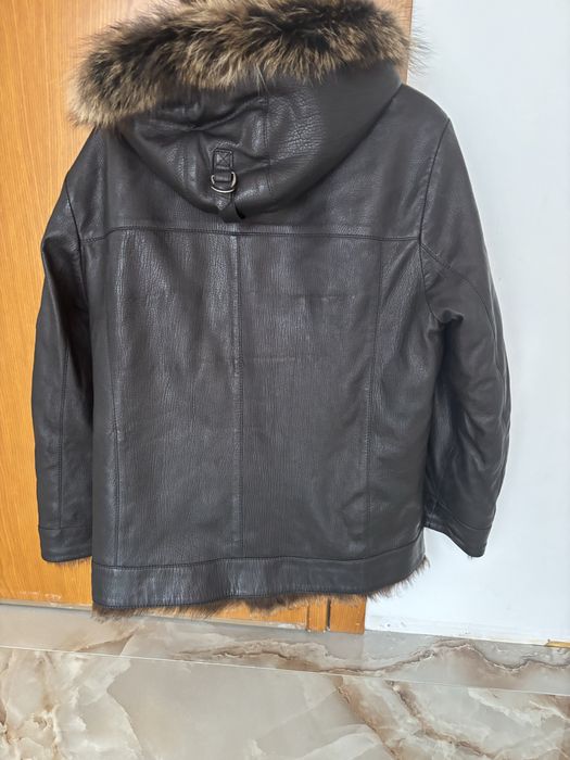 Мъжко кожено яке от вълча кожа