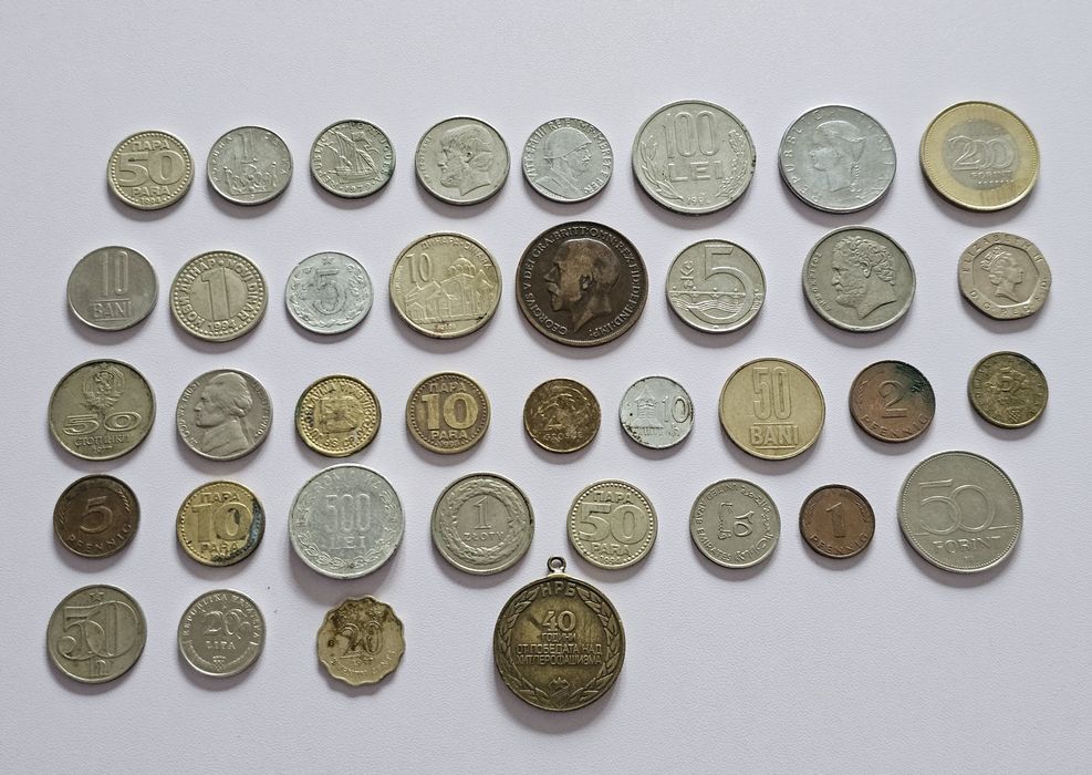Лот от стари чуждестранни монети – различни държави !