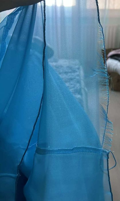 Синя елегантна бална рокля