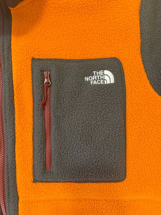 The North Face Yumiori Full-Zip Fleece Jacket in Agate Orange and Asphalt Grey