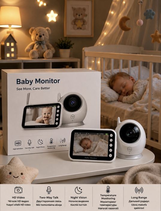 Умная беспроводная и доступная видеоняня Baby Monitor Доставка есть!