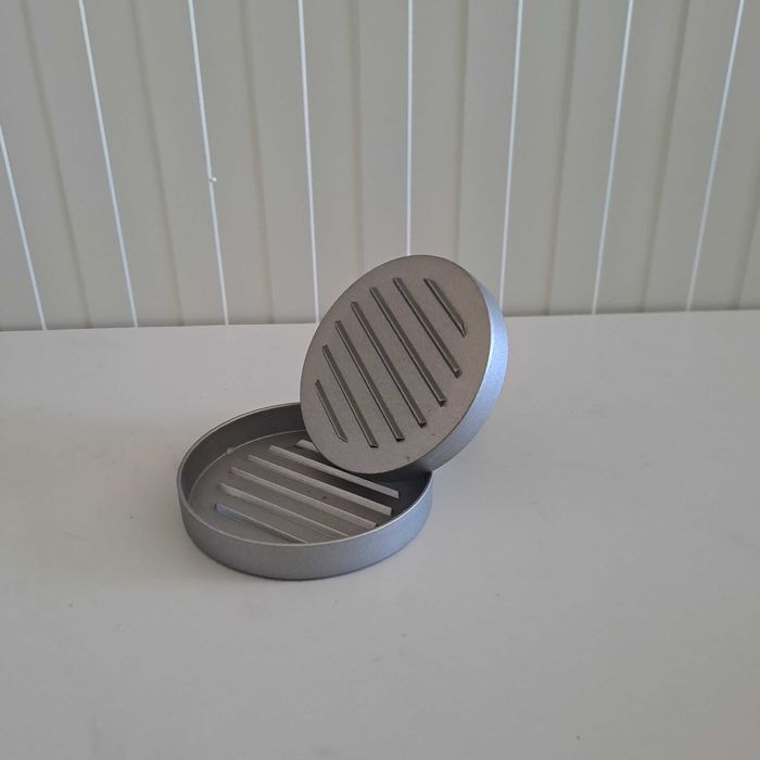 Presă pentru burgeri din aluminiu + 100 foi hârtie antiaderentă