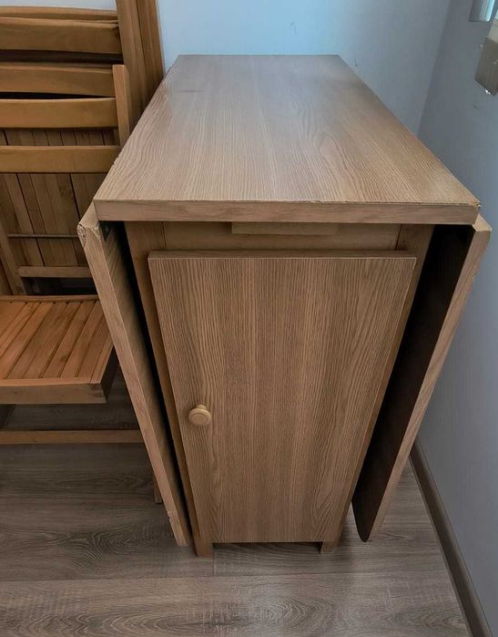 Masa lemn rabatabila + 5 scaune