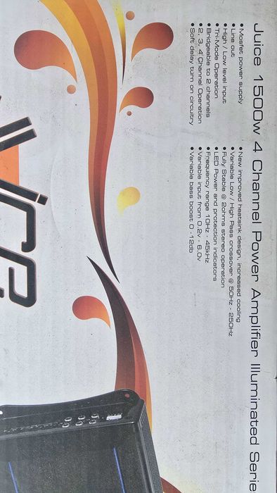 Усилвател за автомобил, 1500W светещ панел.