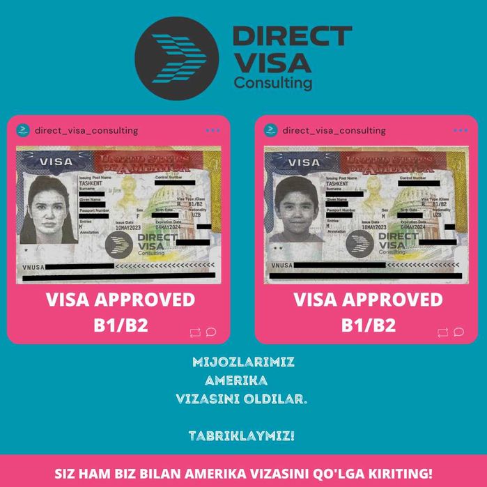 Amerikaga borish uchun viza hujjatlariga yordam
