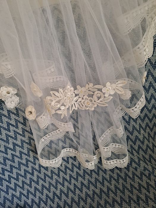 Свадебная фата и букет