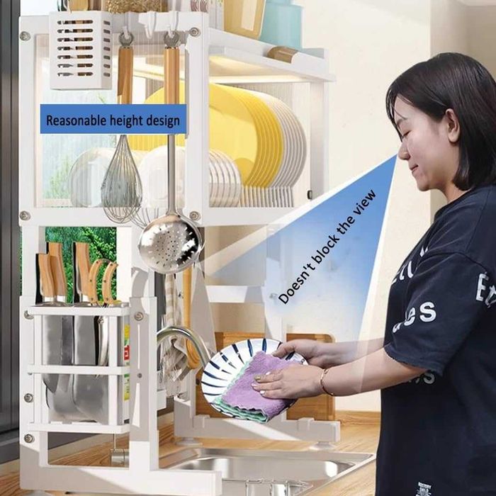 Надраковинная металлическая сушилка для посуды 65×28.5×79 см, su5