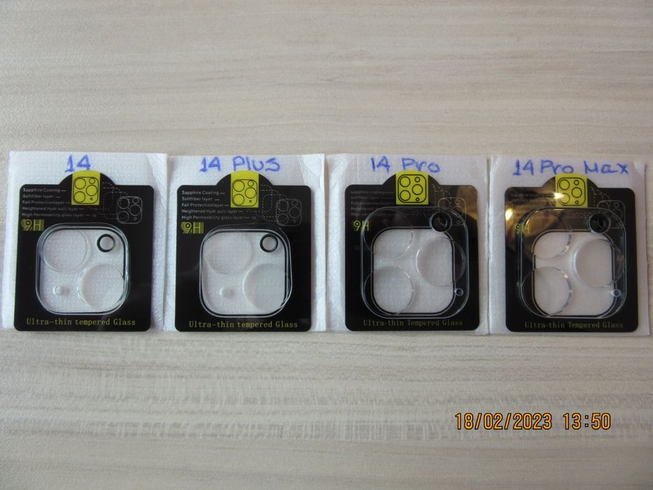 iPhone 14 14+ 14 Pro 14 Pro Max Стъклен протектор камера твърдо стъкло