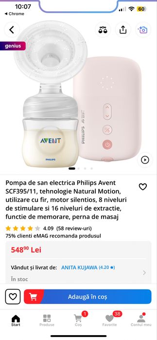 Pompa san SCF395/11 Philips Avent