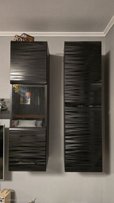 Mobila living/Biblioteca Blade 4 - Culoare Negru - Mobila Living-Sufragerie