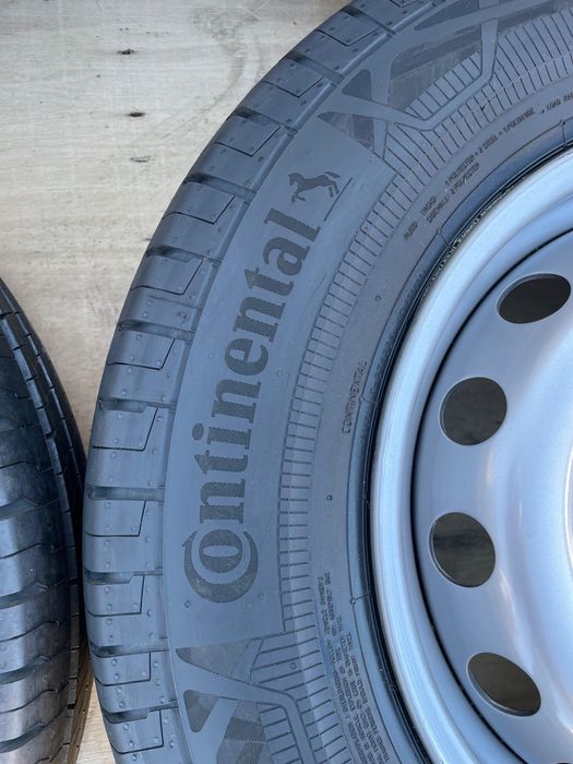 Set jante cu anvelope noi vara 205 75 r16c Continental Renault Master