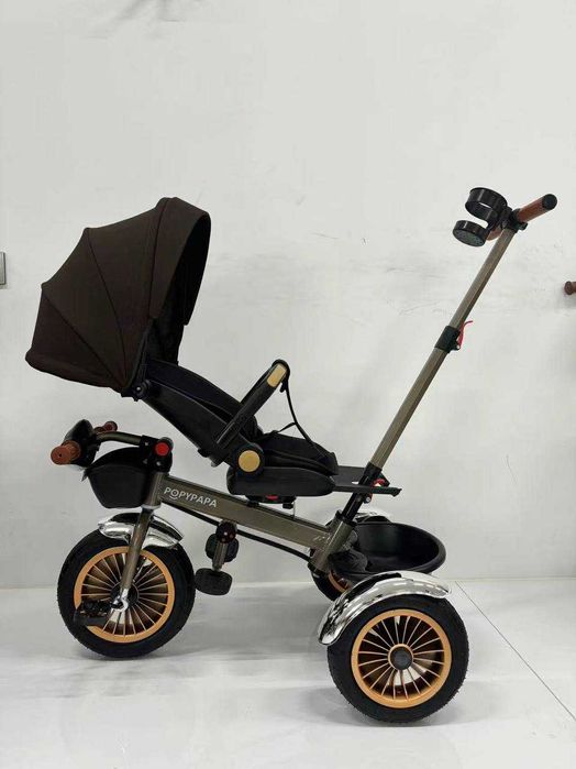 Велоколяска детская, трехколесный велосипед со святящимися фарами