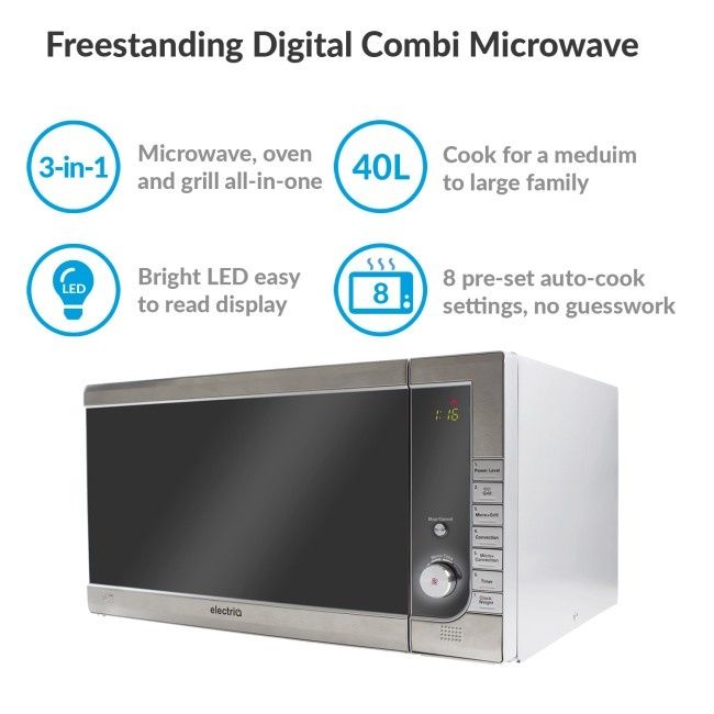 Микровълнова electriQ EIQMW1BAP Digital 40L 1000W