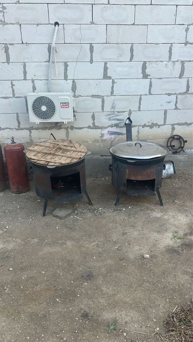 Казан ошак газ балон мен  100 литр