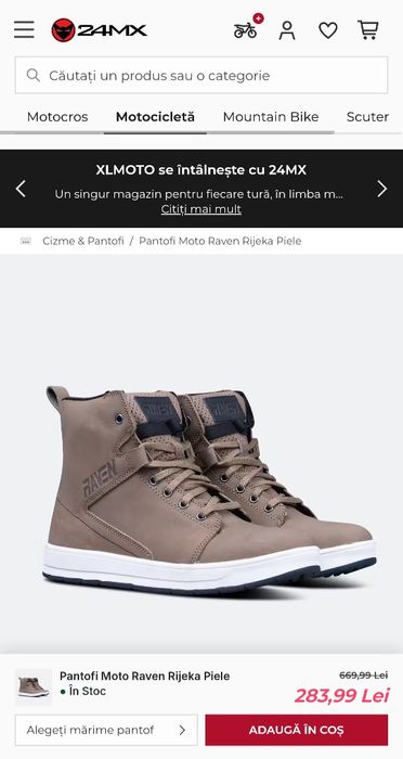 Ghete moto piele mărime 44