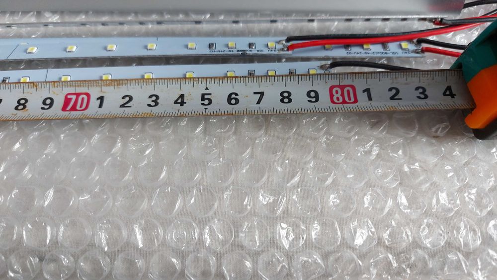 Banda LED din aluminiu 24 volti, 800mmx 12 mm lumina rece 20 bucati