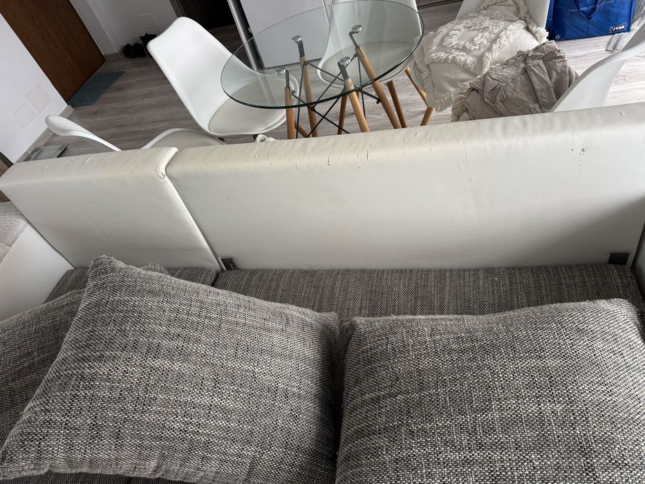 Colțar extensibil+ladă de depozitare+ 3 perne+HUSA IMPERMEABILA CADOU
