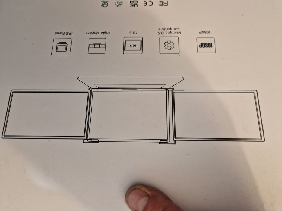 Monitor extensie cu 2 ecrane