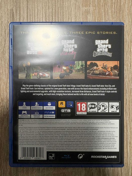GTA The Trilogy Definitive Edition за PS4