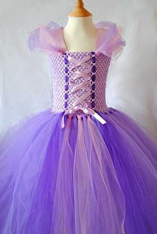 Rochita TUTU Printesa Rapunzel mov serbare carnaval cadou