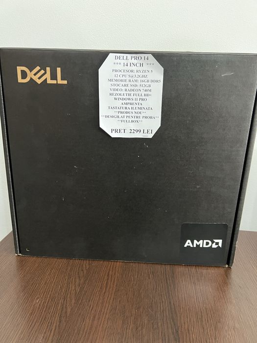 Amanet Royal CB: Laptop Dell Pro 14 ryzen 5 16gb ram ssd nou fullbox