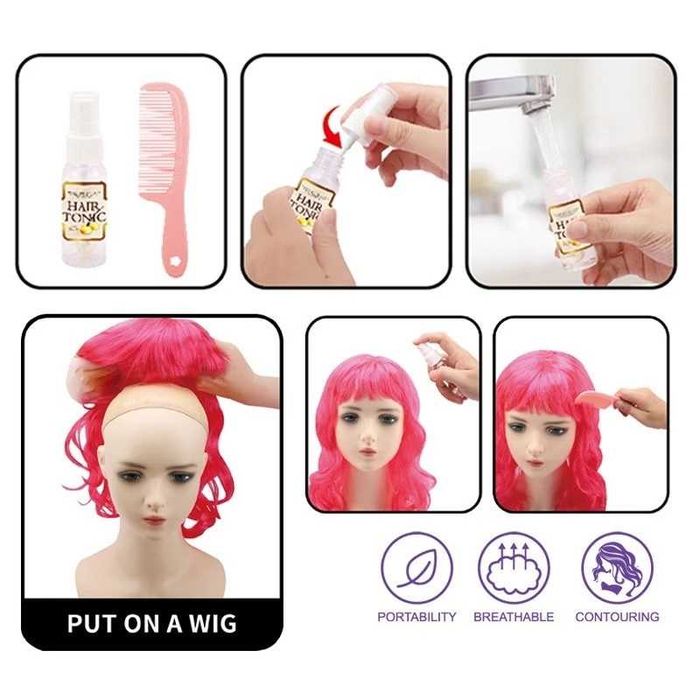 Детски перуки за деца, игрален комплект за прически, фризьор