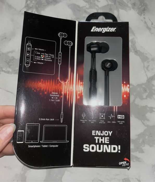 Casti energizer cu mufa tip jack