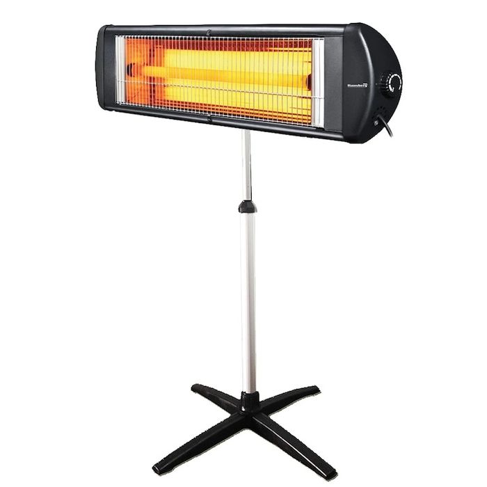 Radiator electric cu infrarosu, Termostat, Corp metalic, Protectie 20 IP, Negru 2500W