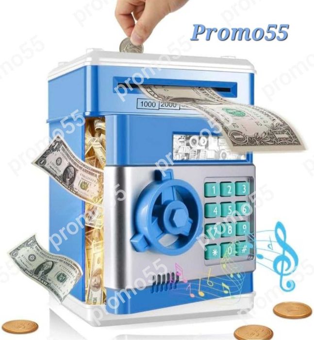 ПРОМО! Детска Музикална Касичка с Парола Светлини за Банкноти и Монети