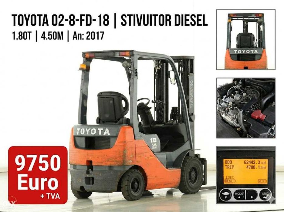 OCAZIE: Stivuitoare Diesel Import | Stare Top de la 7900 Euro | Rate