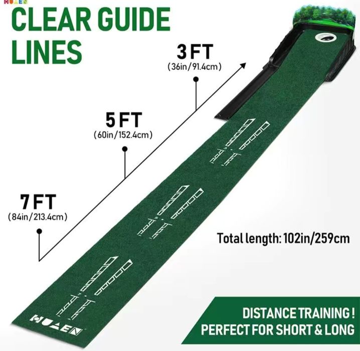 Это коврик для игры в гольф (putting mat), предназначенный для домашне