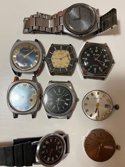 Лот от стари руски часовници Слава