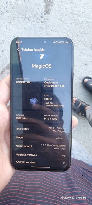 Honor 8 yangi kafolati garantiya bor