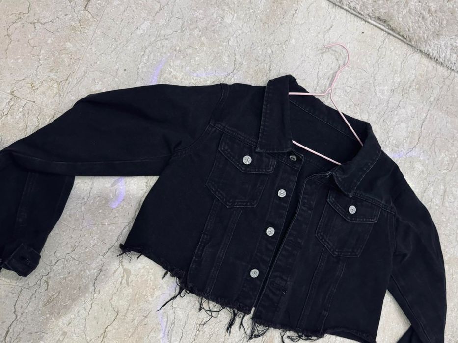 Дънково яке в черен цвят