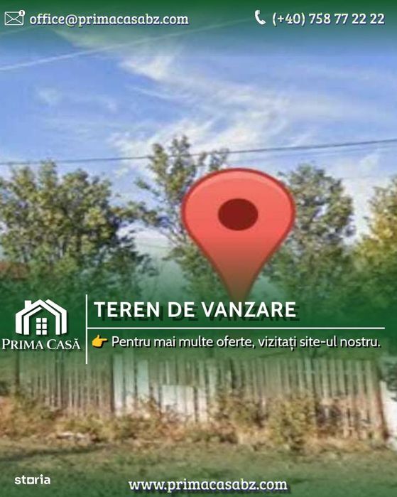 Teren intravilan zona Vadu Pasii BZ 4.000mp d=20m drum asfaltat