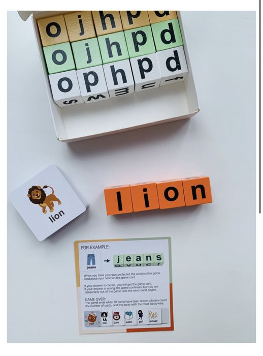 Продам кубики с английскими буквами