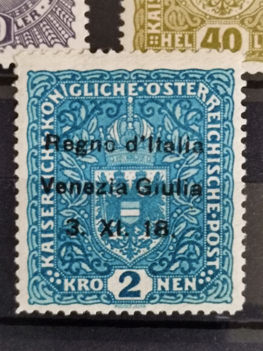 Timbre de ocupație Italia 1918