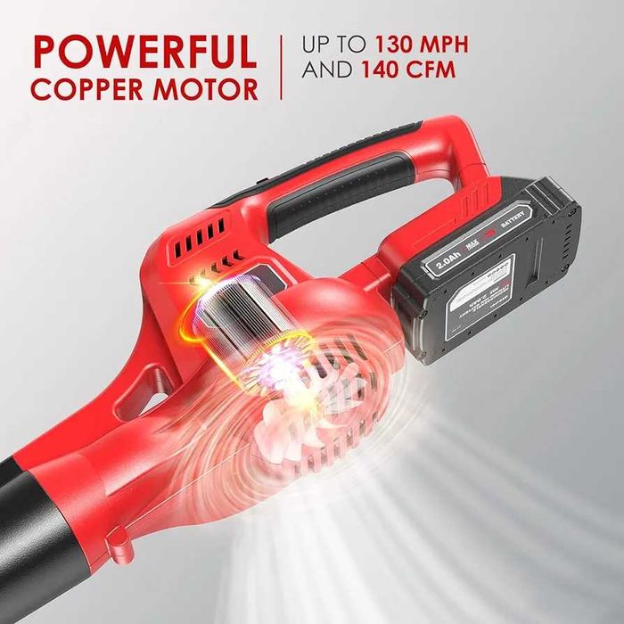 Suflanta cu acumulator 20V 2000mAh 130km/h zapada frunze uscat masina