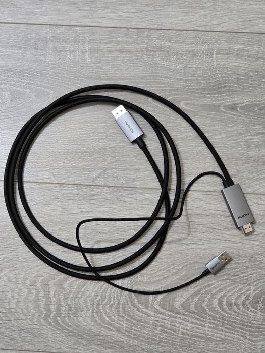Cablu Ugreen HDMI la DisplayPort + USB-A pentru alimentare