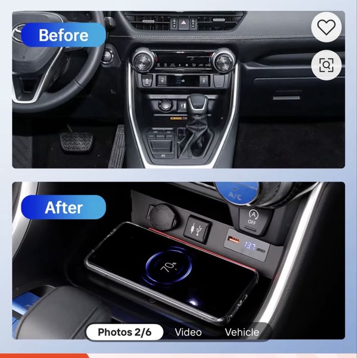 Car WIRELESS Charger Toyota RAV4