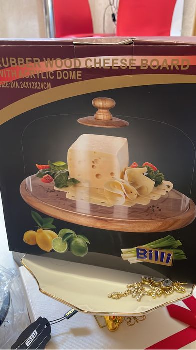 Хлебница +сырница бамбук