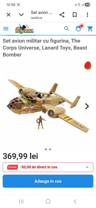 Set avion militar cu figurina, The Corps Universe, Lanard Toys, Beast