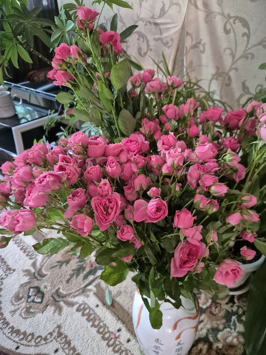 Цветы , букет из свежих спрей роз