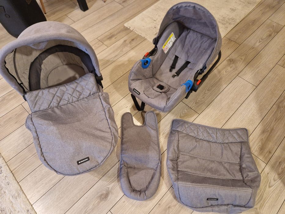 Carucior 3 in 1 bebelusi, Kikka Boo, gri