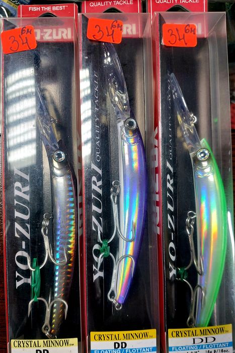 Воблер Yo Zuri  538 Crystal Minnow Deep Diver 90мм,9.5гр/110мм,16р