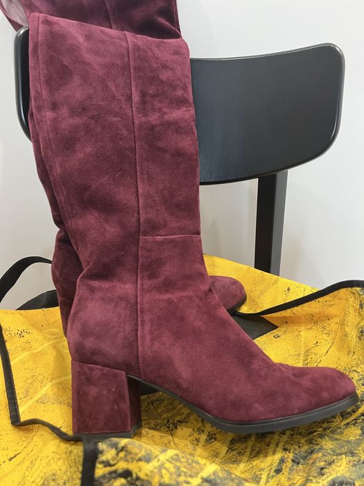 Ботфорты из натуральной замши