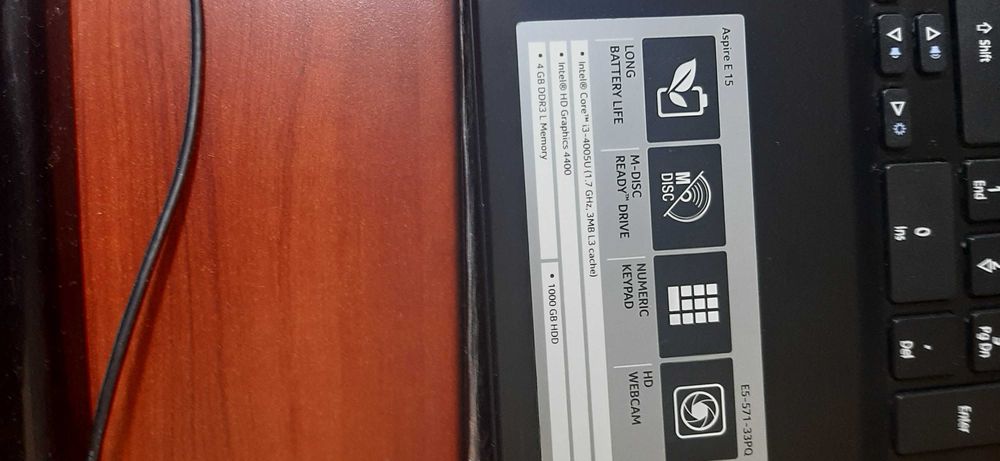 Продам ноутбук Acer E 15