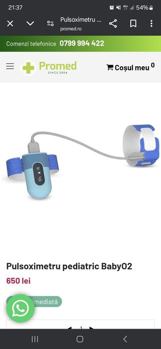 Pulsoximetru bebeluși